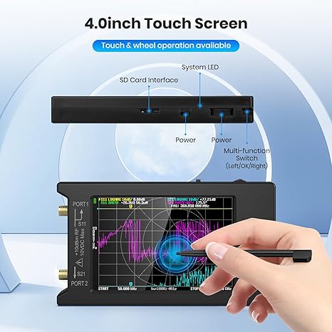NanoVNA-H4 Vector Network Analyzer with 32GB Card 4 NanoVNA-H4 Vector Network Analyzer with 32GB Card - Image 4