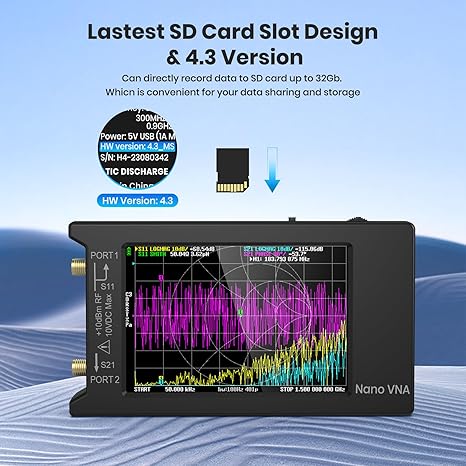 NanoVNA-H4 Vector Network Analyzer with 32GB Card 3 NanoVNA-H4 Vector Network Analyzer with 32GB Card - Image 3