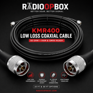 KMR400 Low Loss Coaxial Cable – 50 Ohm (25’ & 50’ Options)